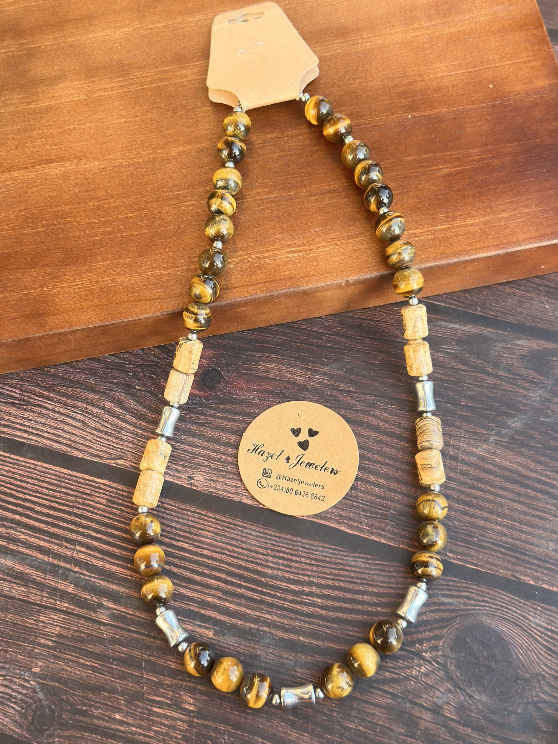 Tiger Eye Mixed with Natural Stone Necklace