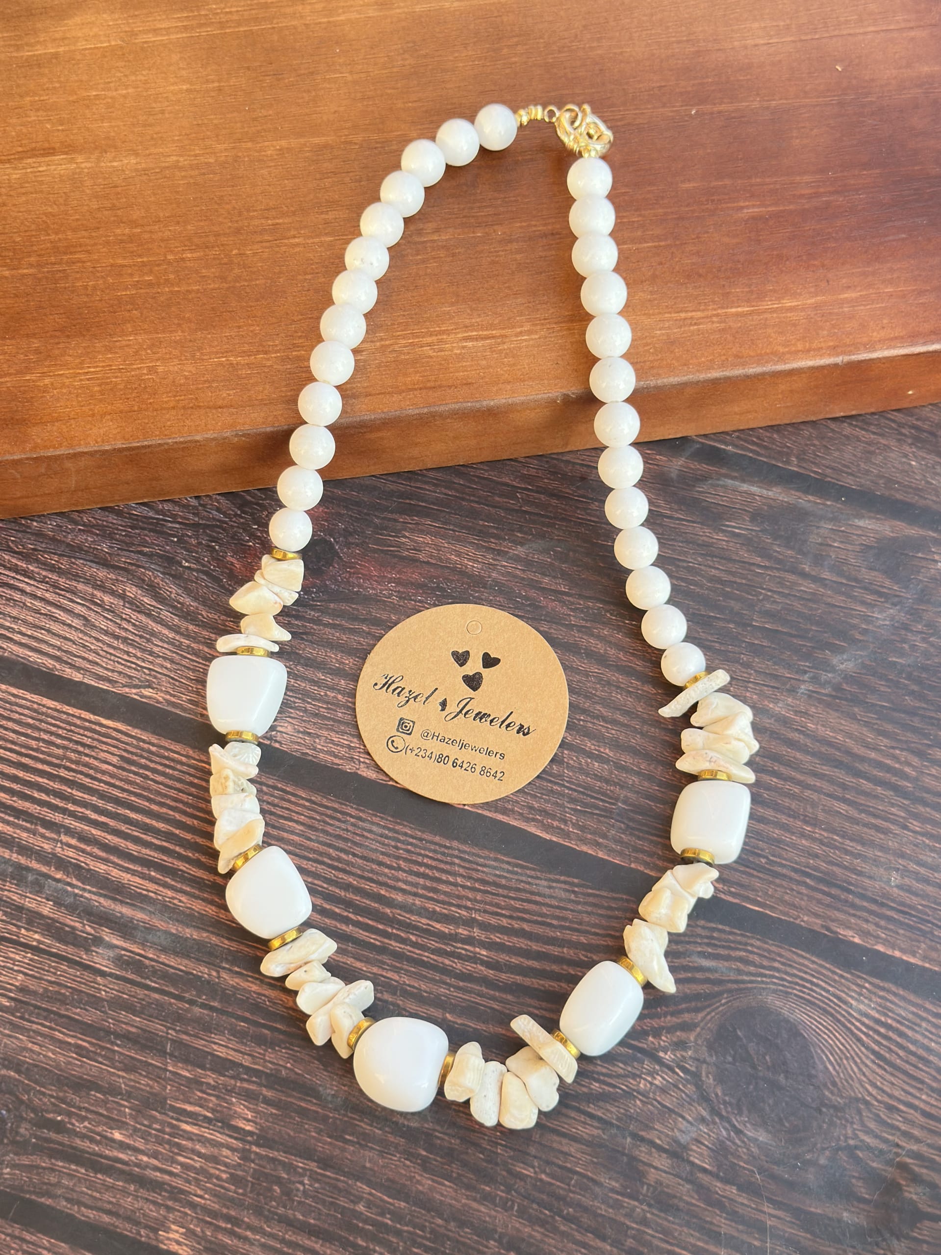 Pearl and Broken chip Necklace