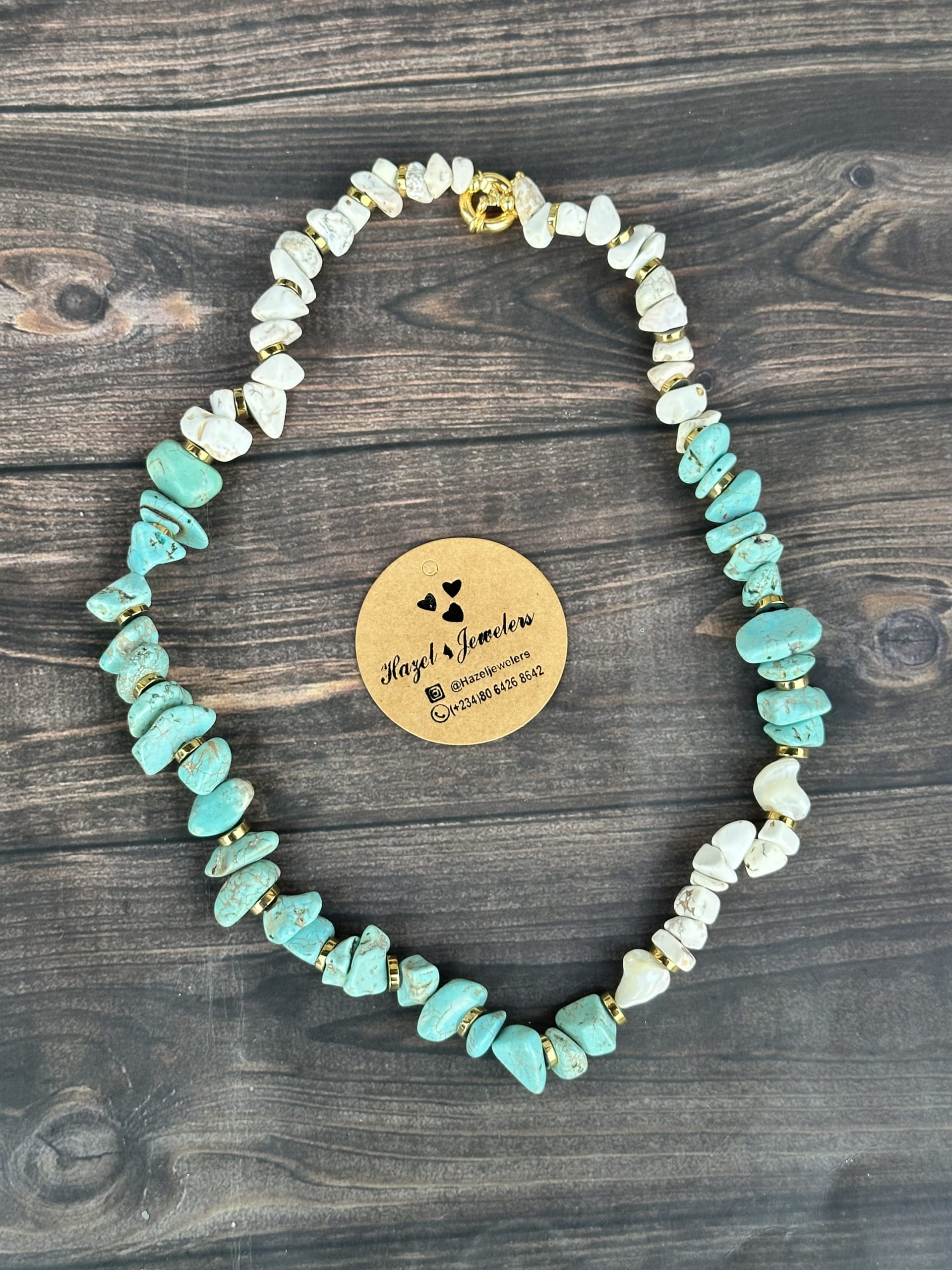 Vintage Turquoise Chips Bead Necklace