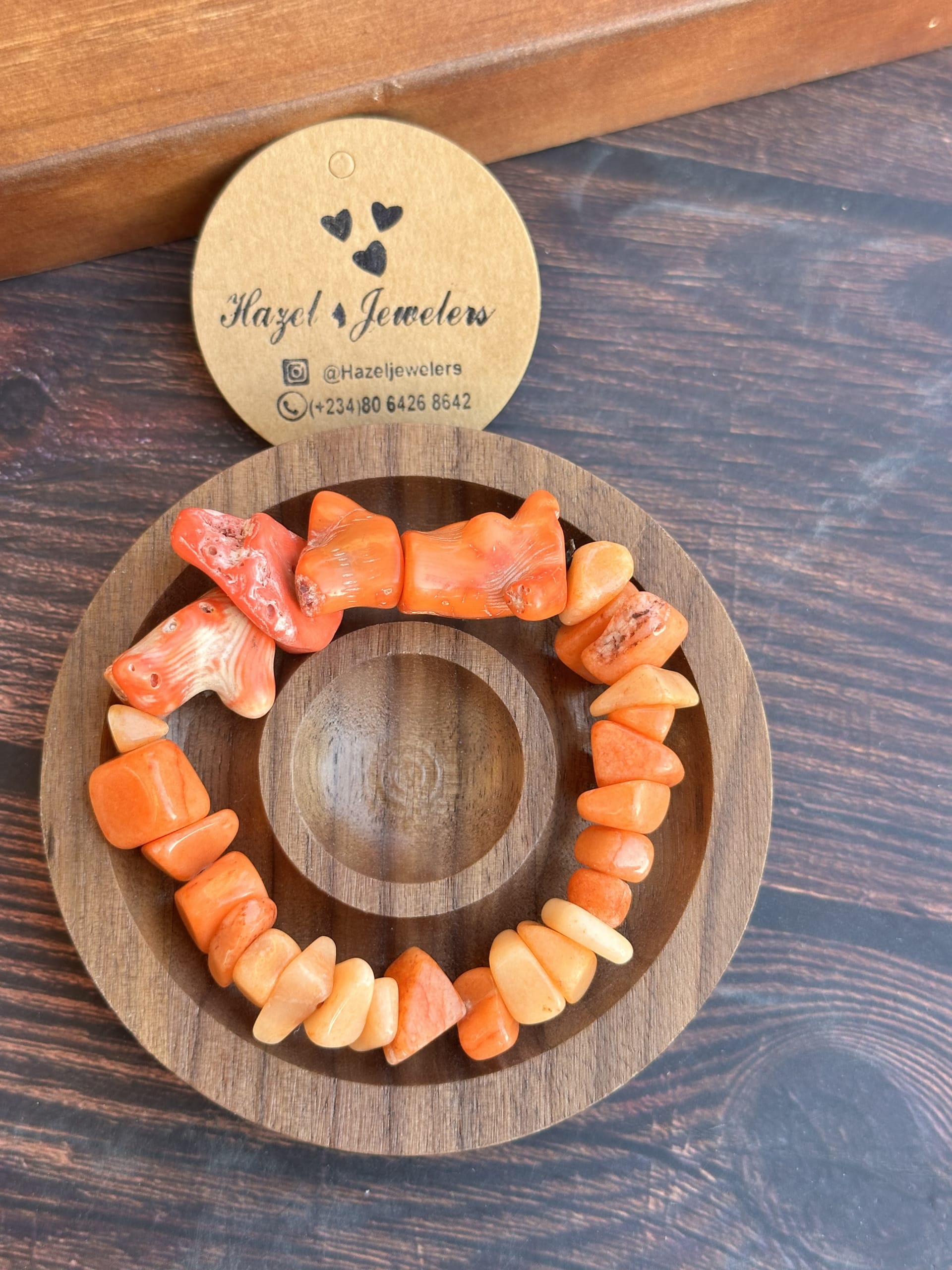 Corals & Carnelian Gemstone Chip Bracelet