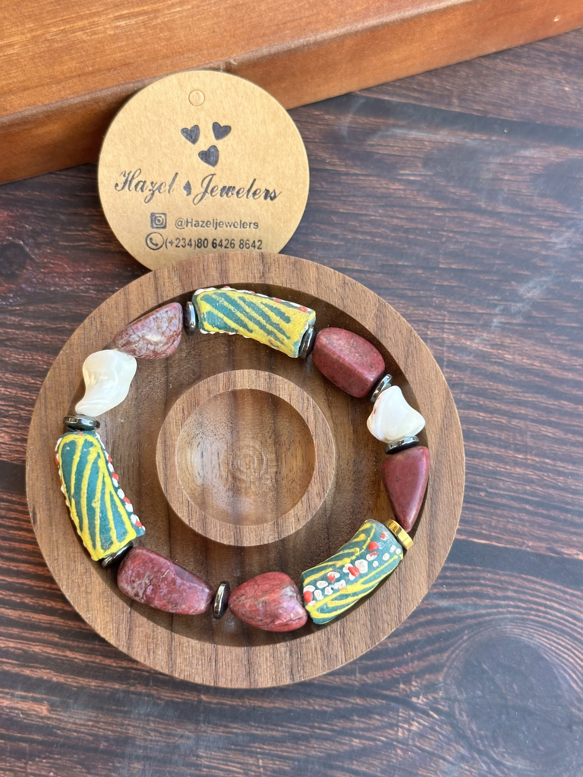 Mixed Krobo Beads Bracelet