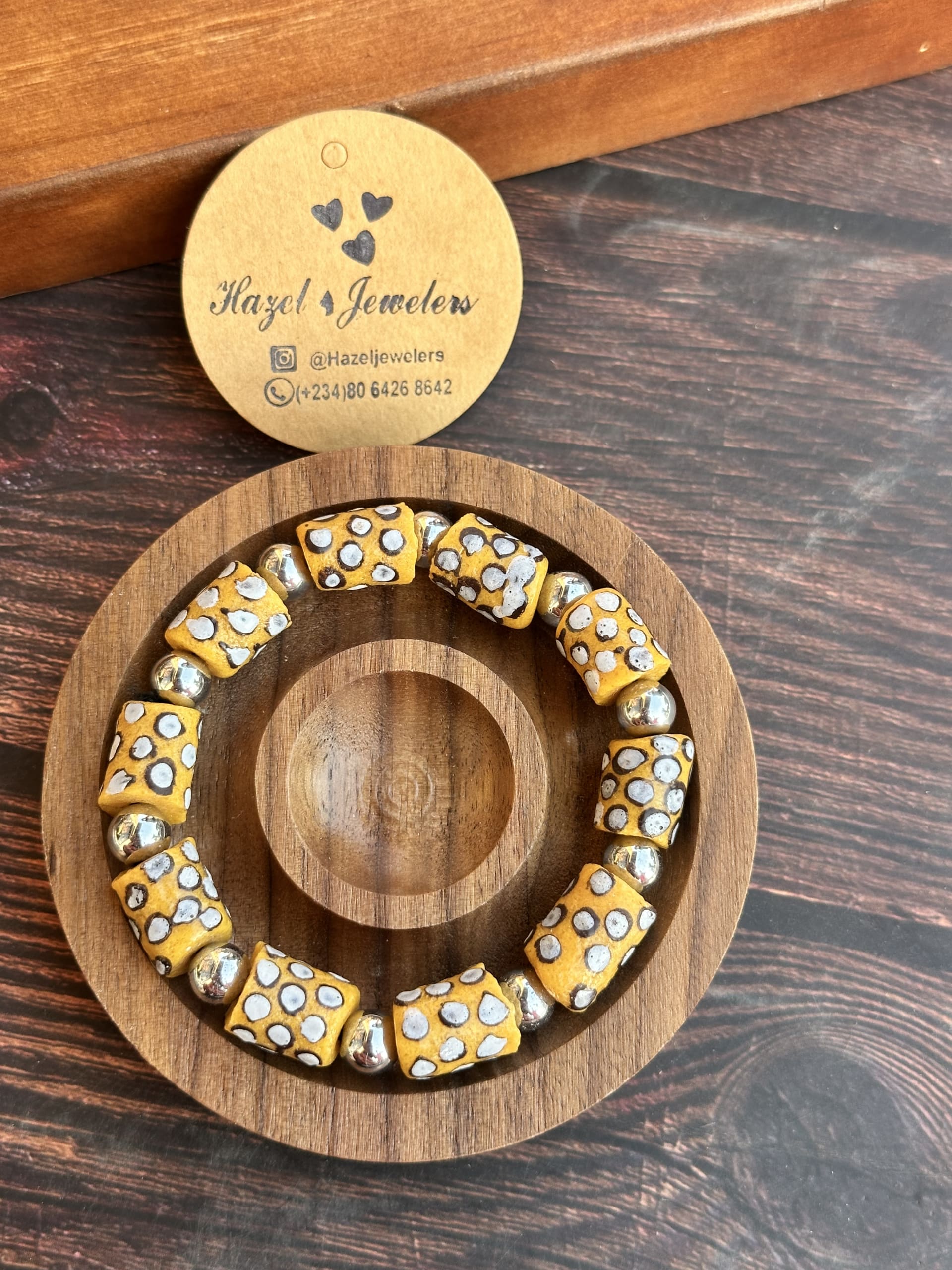 Krobo Glass Bead Bracelet