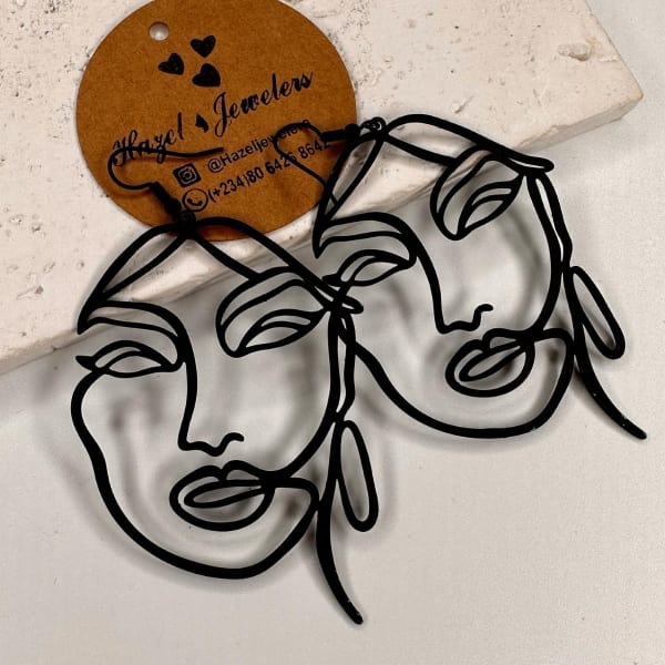 Abstract Face Earrings