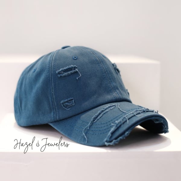 Distressed Baseball Face Cap - Image 4