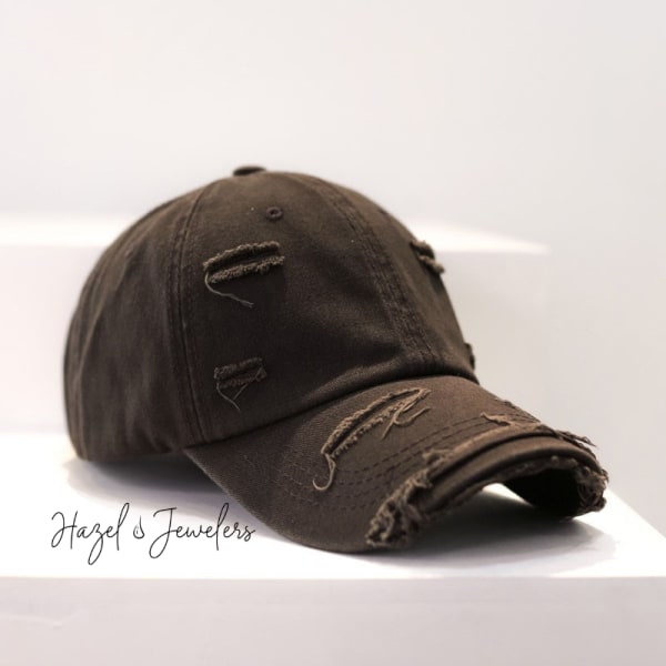 Distressed Baseball Face Cap - Image 6