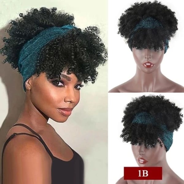 Curly Afro Turban Wig - Image 4