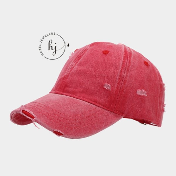 Unisex Distress Baseball Face Cap - Image 11