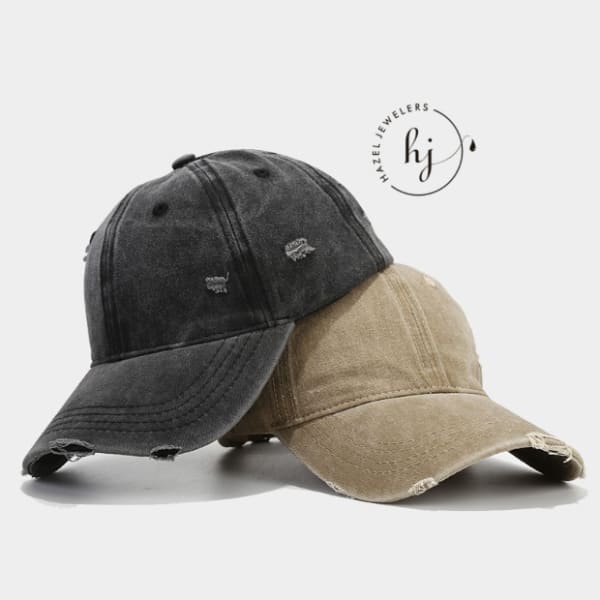 Unisex Distress Baseball Face Cap - Image 2