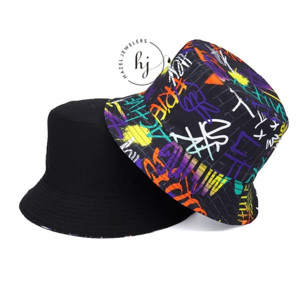 Reversible Abstract Design Bucket Hat