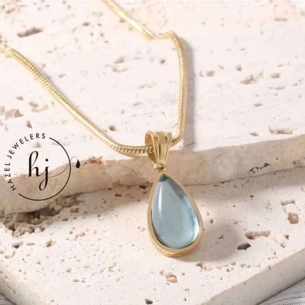 Titanium Steel Tear Drop Necklace - Image 2