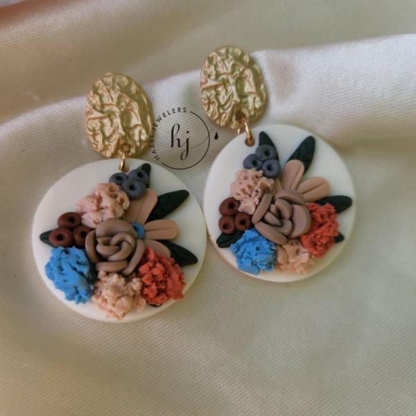 Polymer Clay Bouquet Earrings