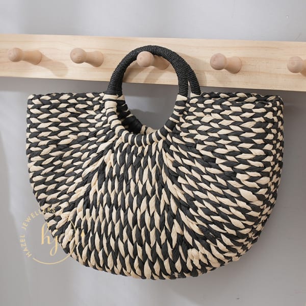 Half Moon Woven Tote Bag