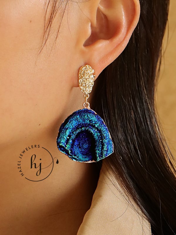 Nature Inspired Abstract Drop Earrings