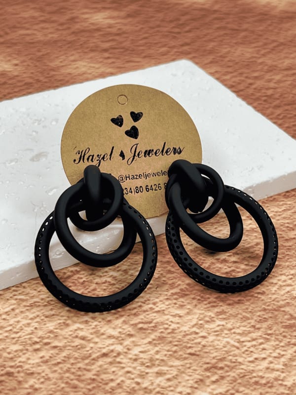 Round Twirly Metal Earrings