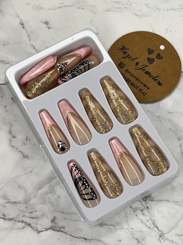 Pack Of 24 Press-On Nails (kindly Read Description Below)