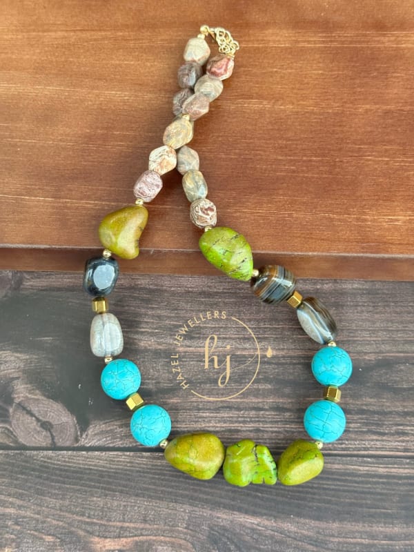 Natural Stone Mix Necklace