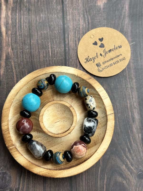 Turquoise & Mixed Precious Stones Bracelet
