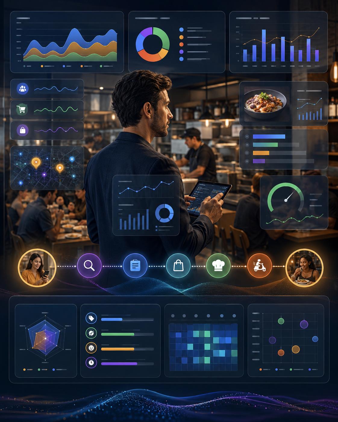 A product leader reviewing activation, reliability, expansion and retention dashboards