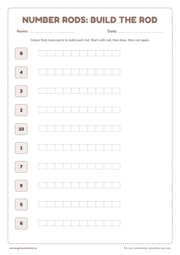 Number rods: build the rod