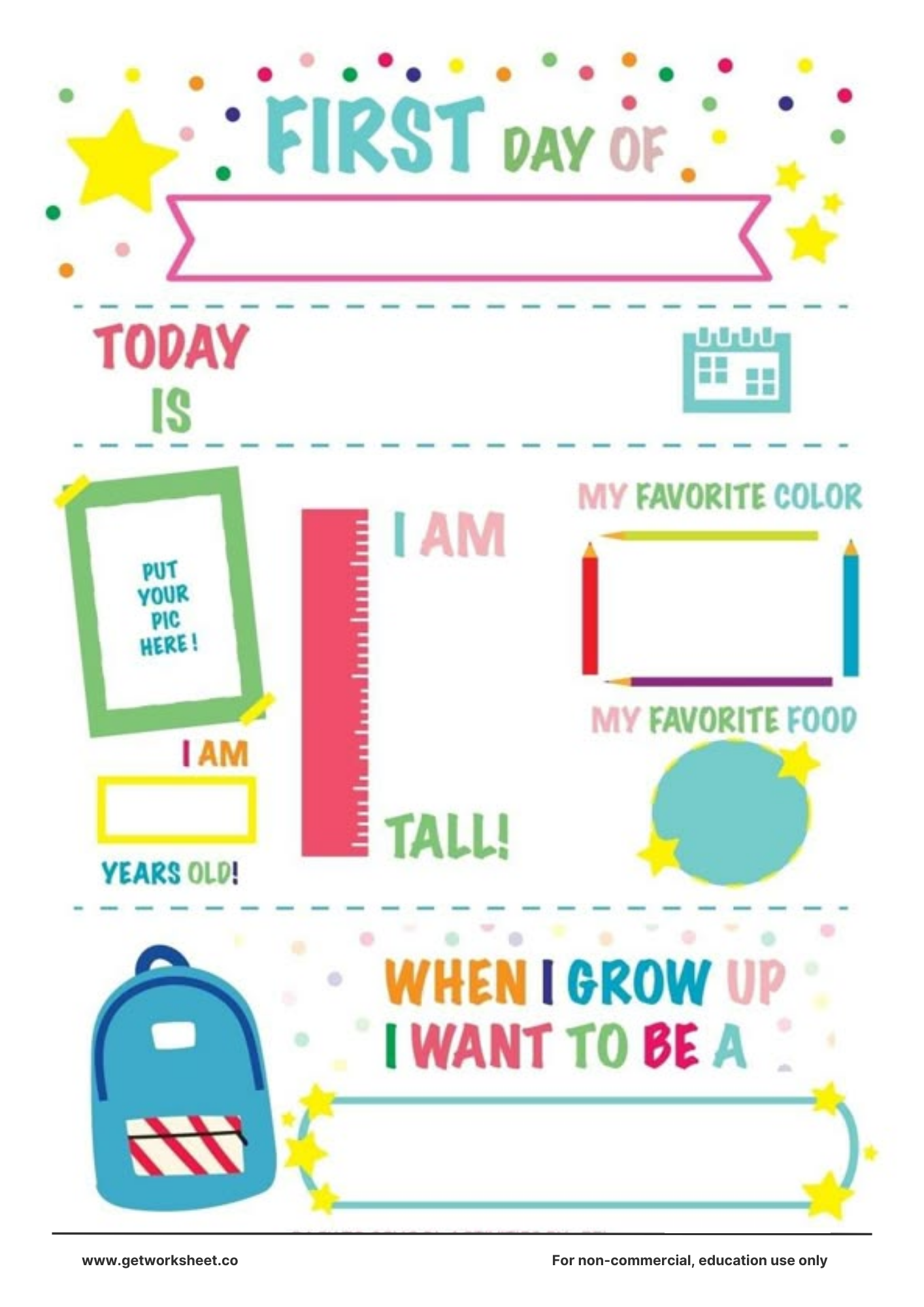 First day of school sign printable 3