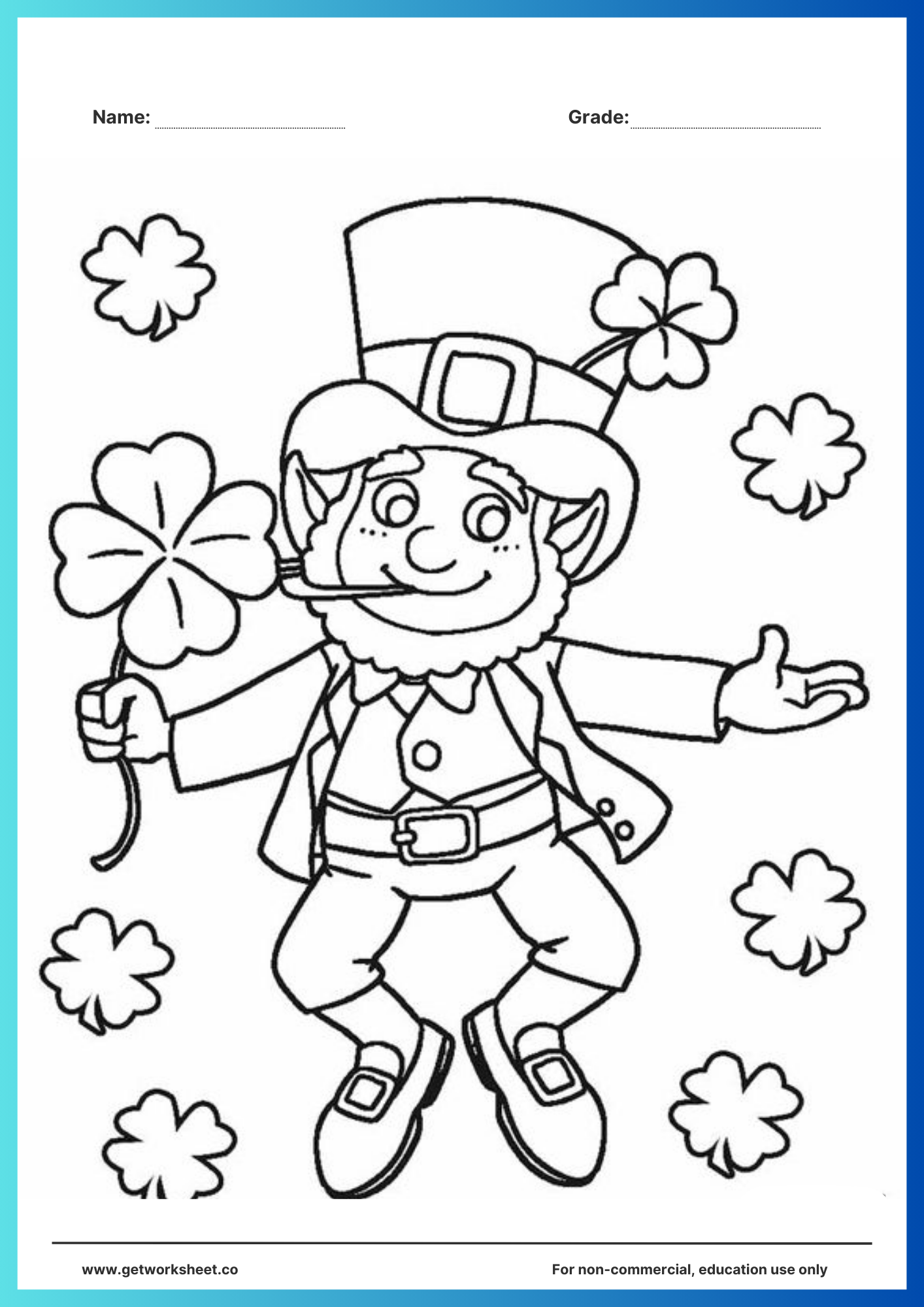 Leprechaun coloring page 1