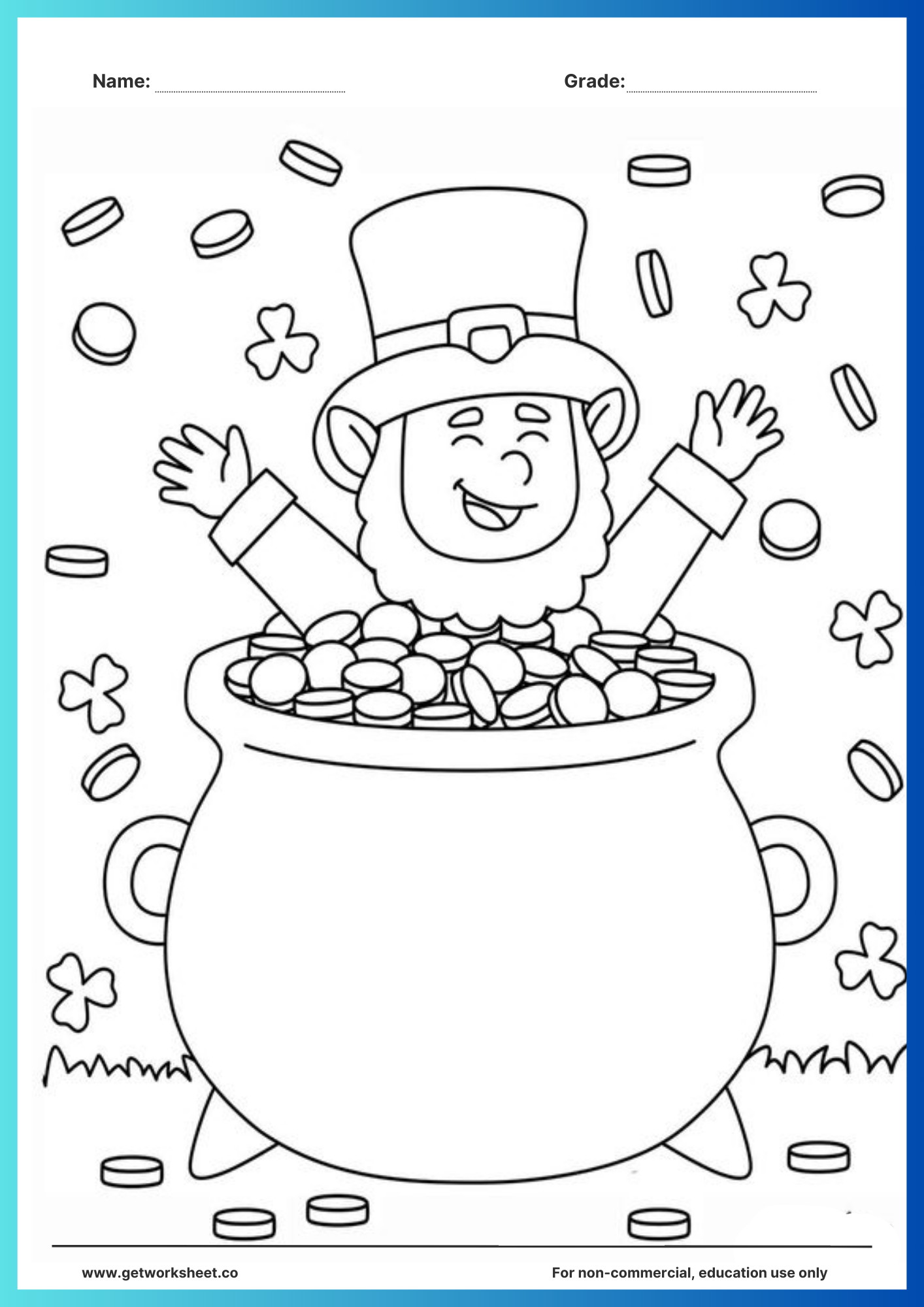 Leprechaun coloring page 4