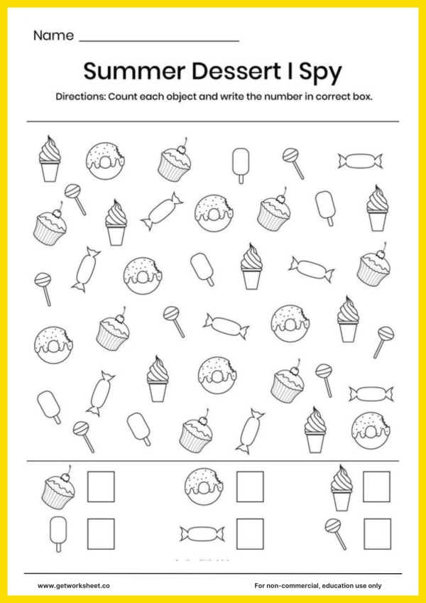 Free i spy worksheets – free printable worksheets preview