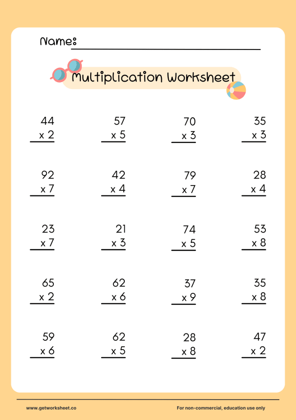 Free multiplication worksheets – free printable worksheets preview
