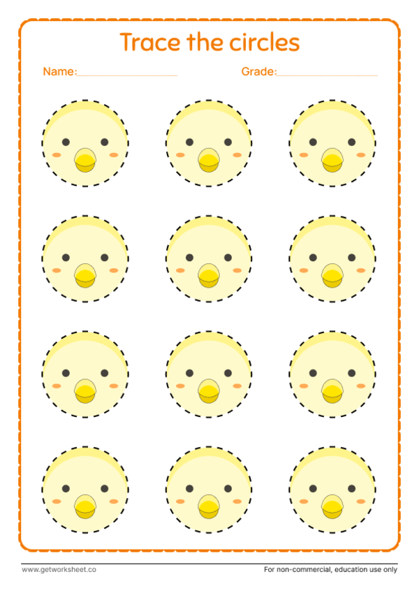 Trace the circles worksheet preview
