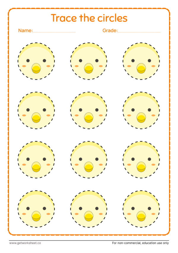 Trace the circles worksheet preview