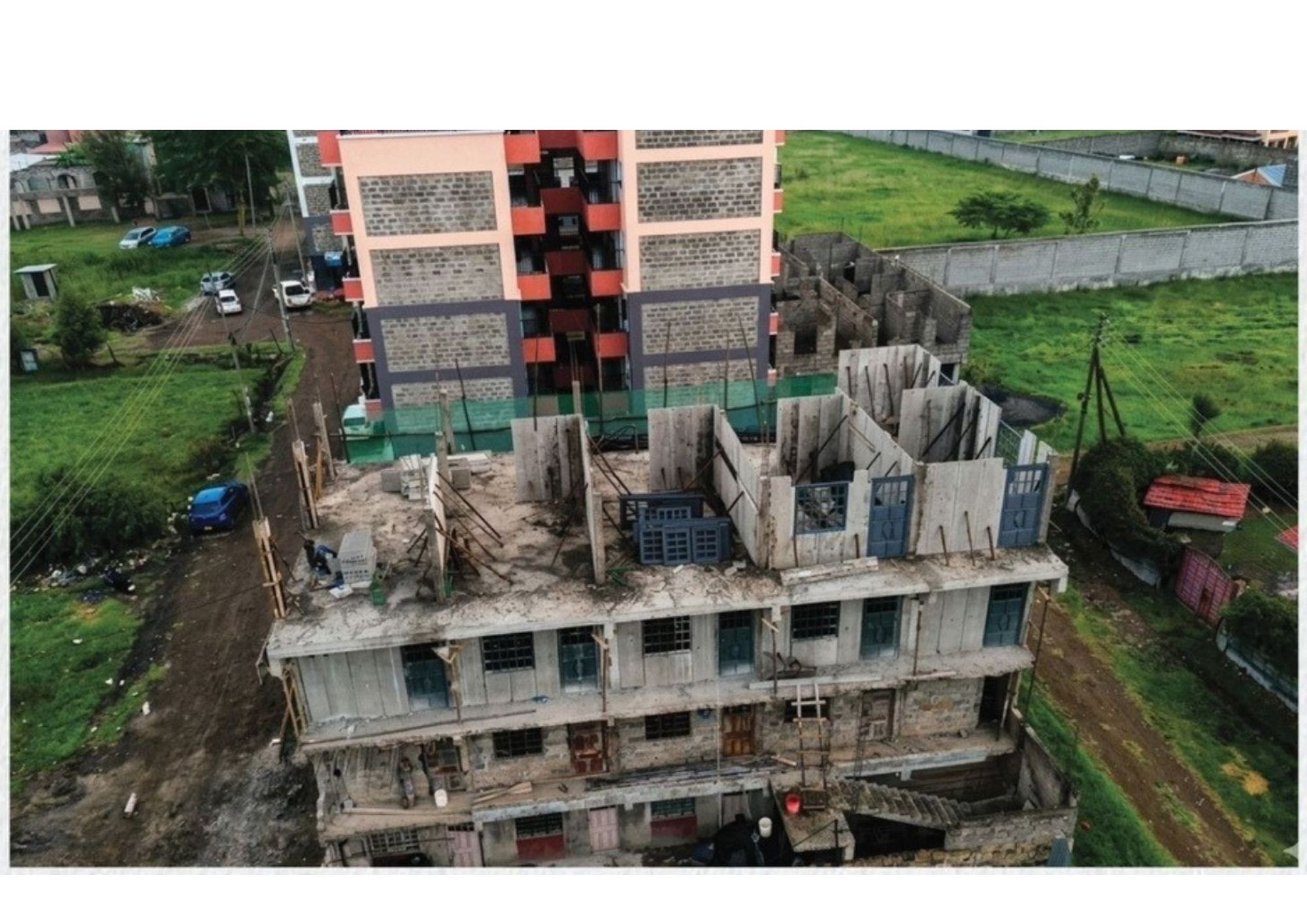 2-Bedroom Apartment: Walling done using 2.7m Panels