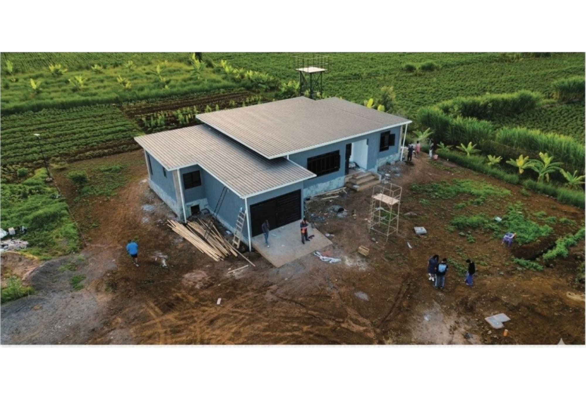 4 Bedroom Fully Precast Unit with a skillion roof