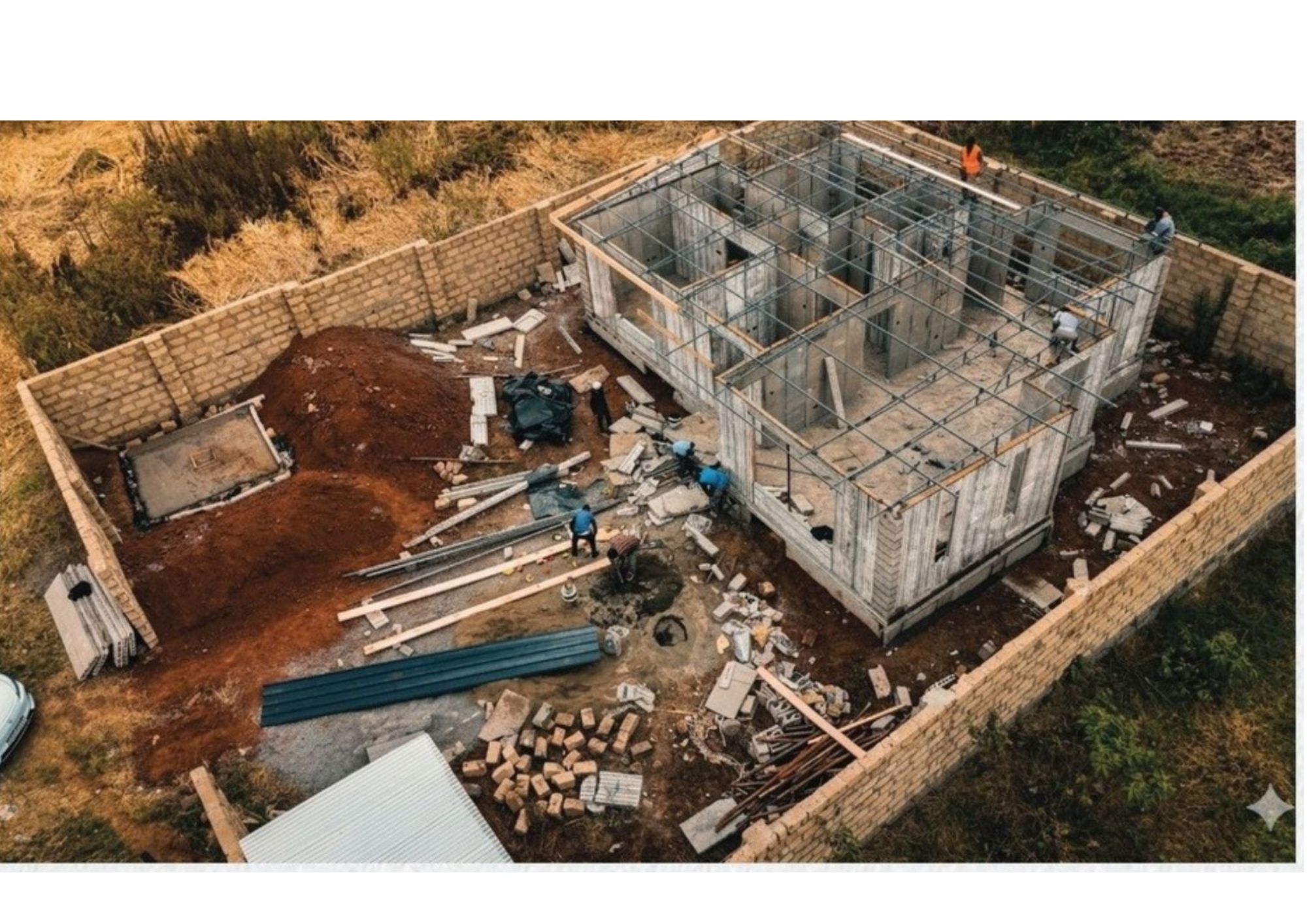 A skillion Roof: Steel Design mounted to U-Channel
