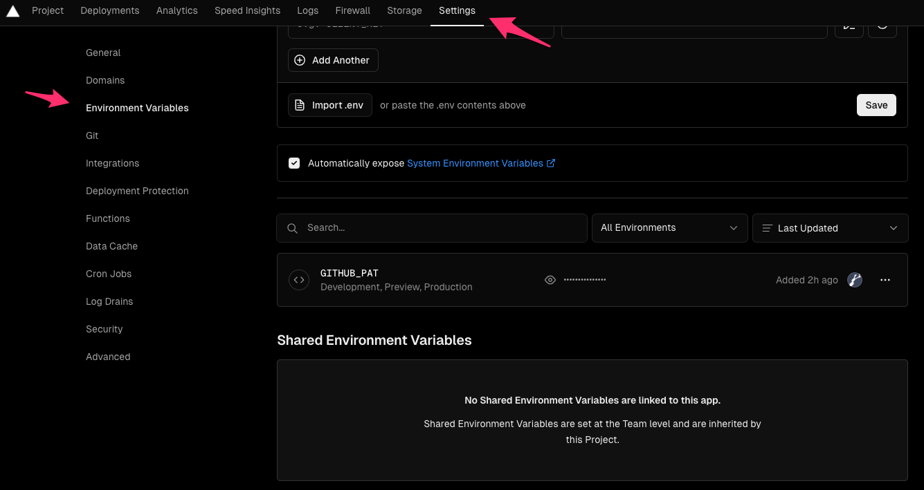 Environtment Variables
