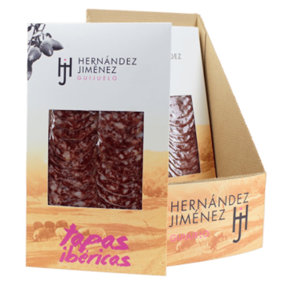 Loncheado a máquina · Salchichón ibérico de bellota · Hernández Jiménez