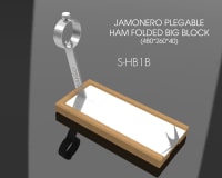 Soporte jamonero profesional Saigo SHB1B · madera y acero, giratorio 360°