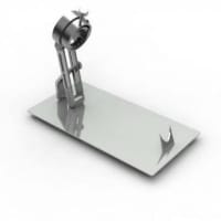 Soporte jamonero profesional Saigo S-HB8 · acero inoxidable, giratorio 360°, plegable