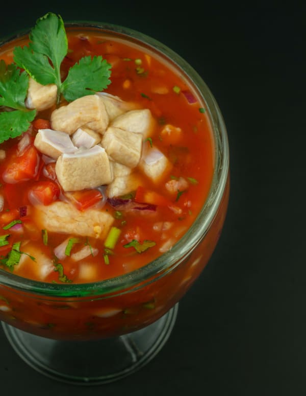 Salmorejo cordobés con virutas de jamón ibérico · Receta