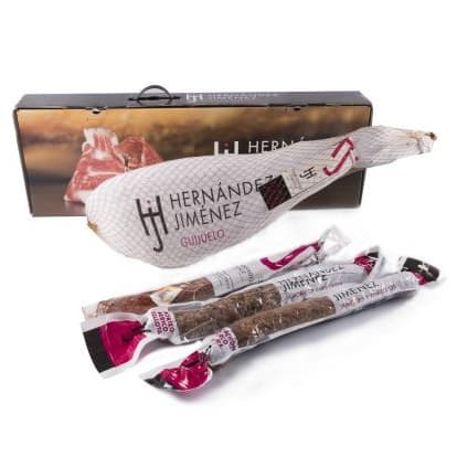 Lote regalo Jamón Ibérico y embutidos ibéricos · 7 piezas · Hernández Jiménez
