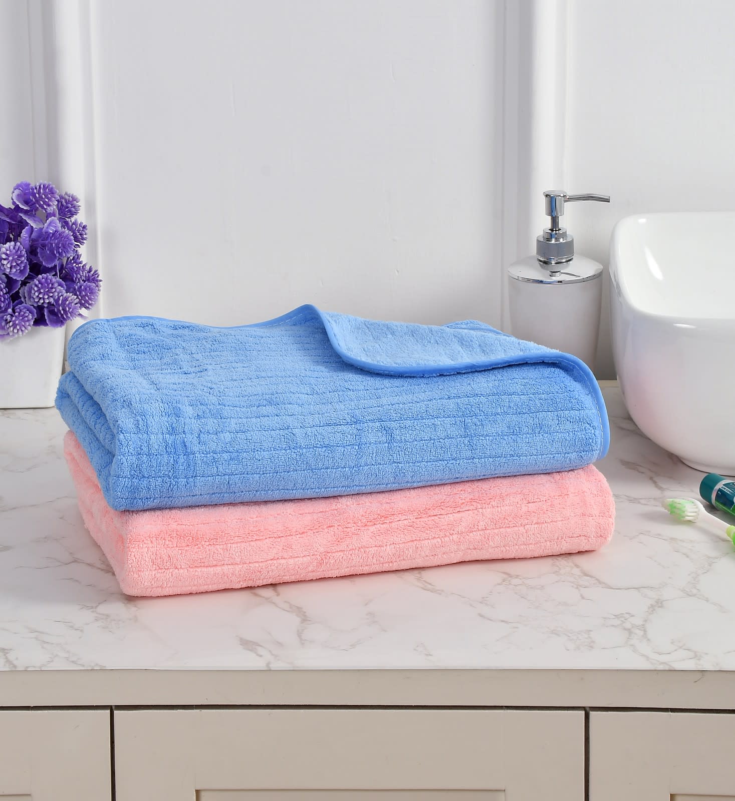 super-soft-high-absorbent-microfiber-fabric-solid-color-combo-set-blue-pink-bath-towels-aroma-towels super-soft-high-absorbent-microfiber-fabric-solid-color-combo-set-blue-pink-bath-towels-aroma-towels