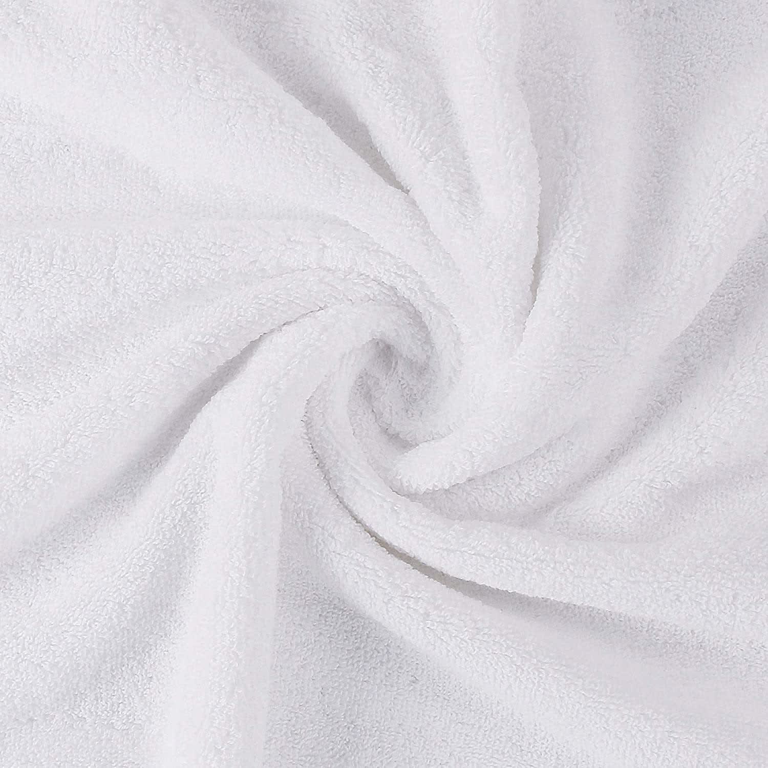 Ultra Soft 100% Cotton Premium Quality Bath Towel For Men & Women in White ( Pack of 4 pcs ) - Aroma Towels