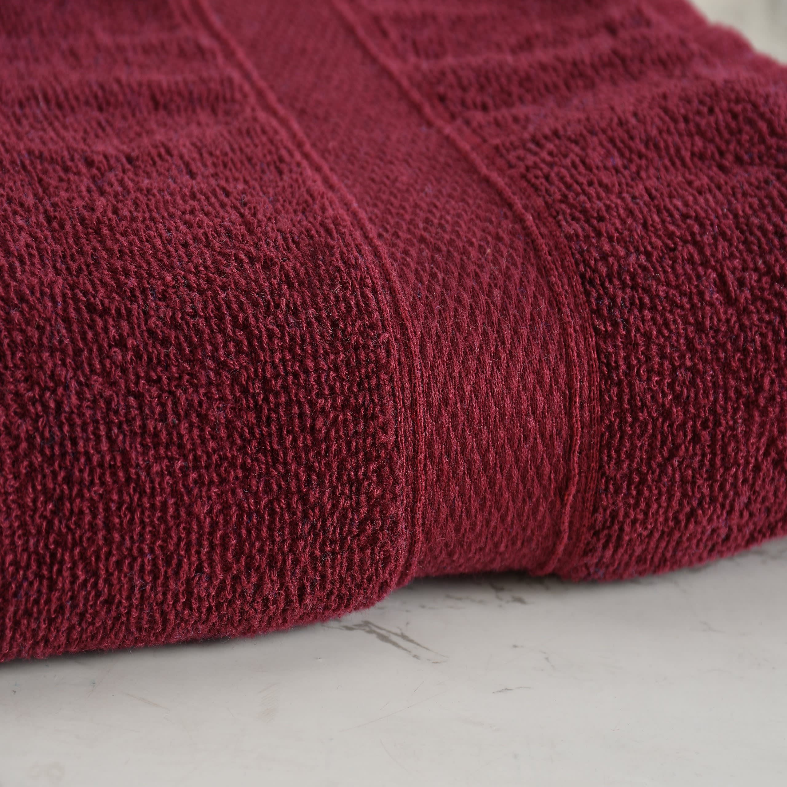 Cotton Paradise Bath Towel 480 GSM Bath, Beach, Hair, Sport Towel 100% Premium Cotton in Maroon (Set of 2) -Aroma Towels