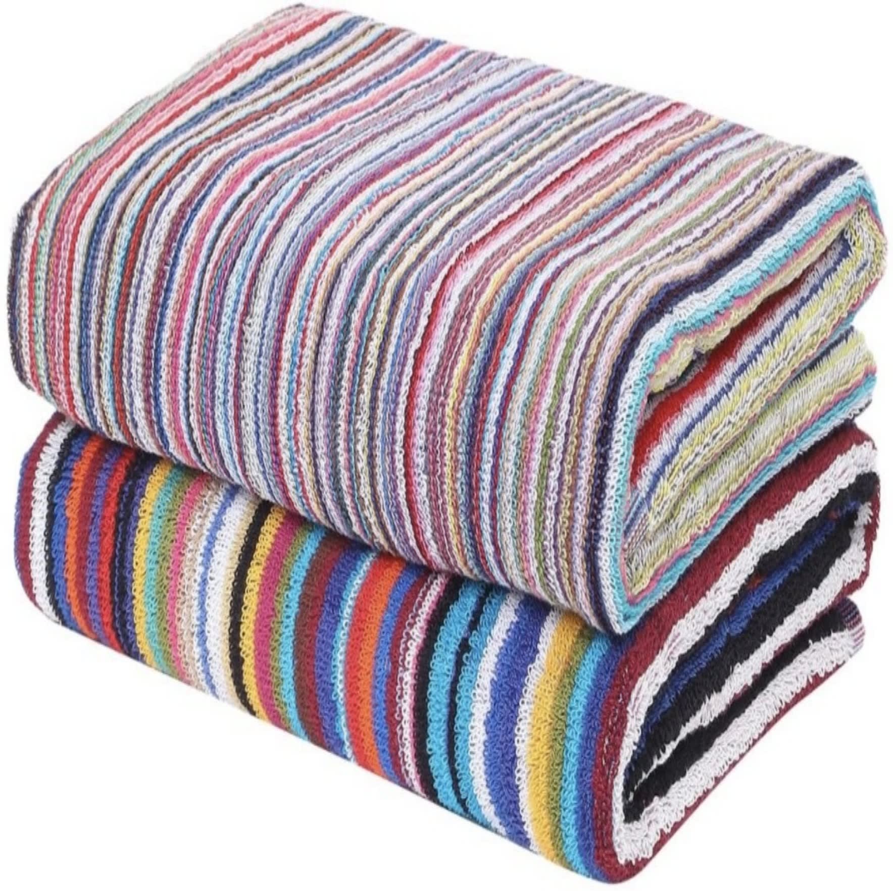 Cotton 480 GSM Remnath Towel Bath, Beach, Sport, Hair Towel (Pack of 2) - Aroma Towels