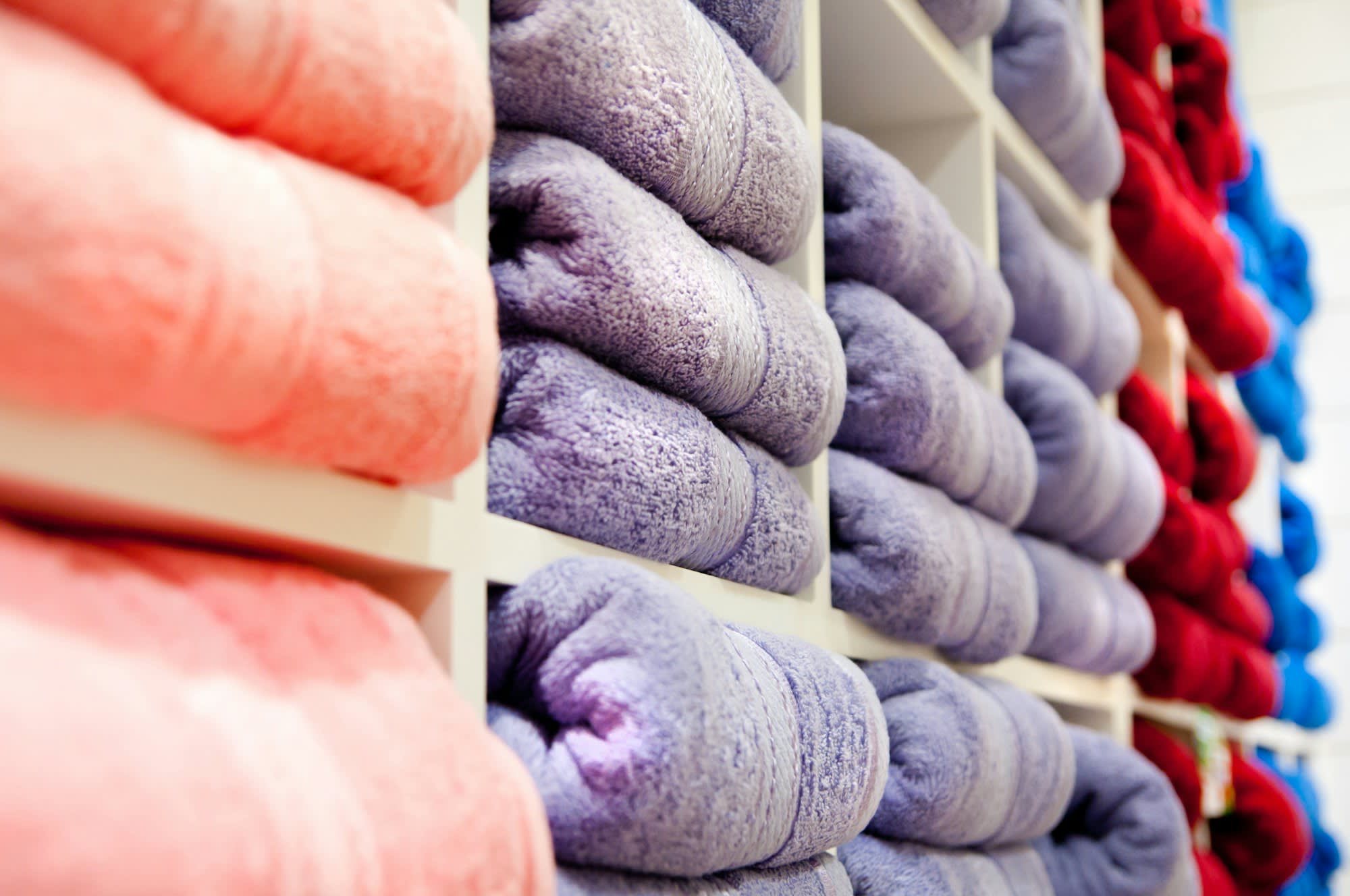 colored towels