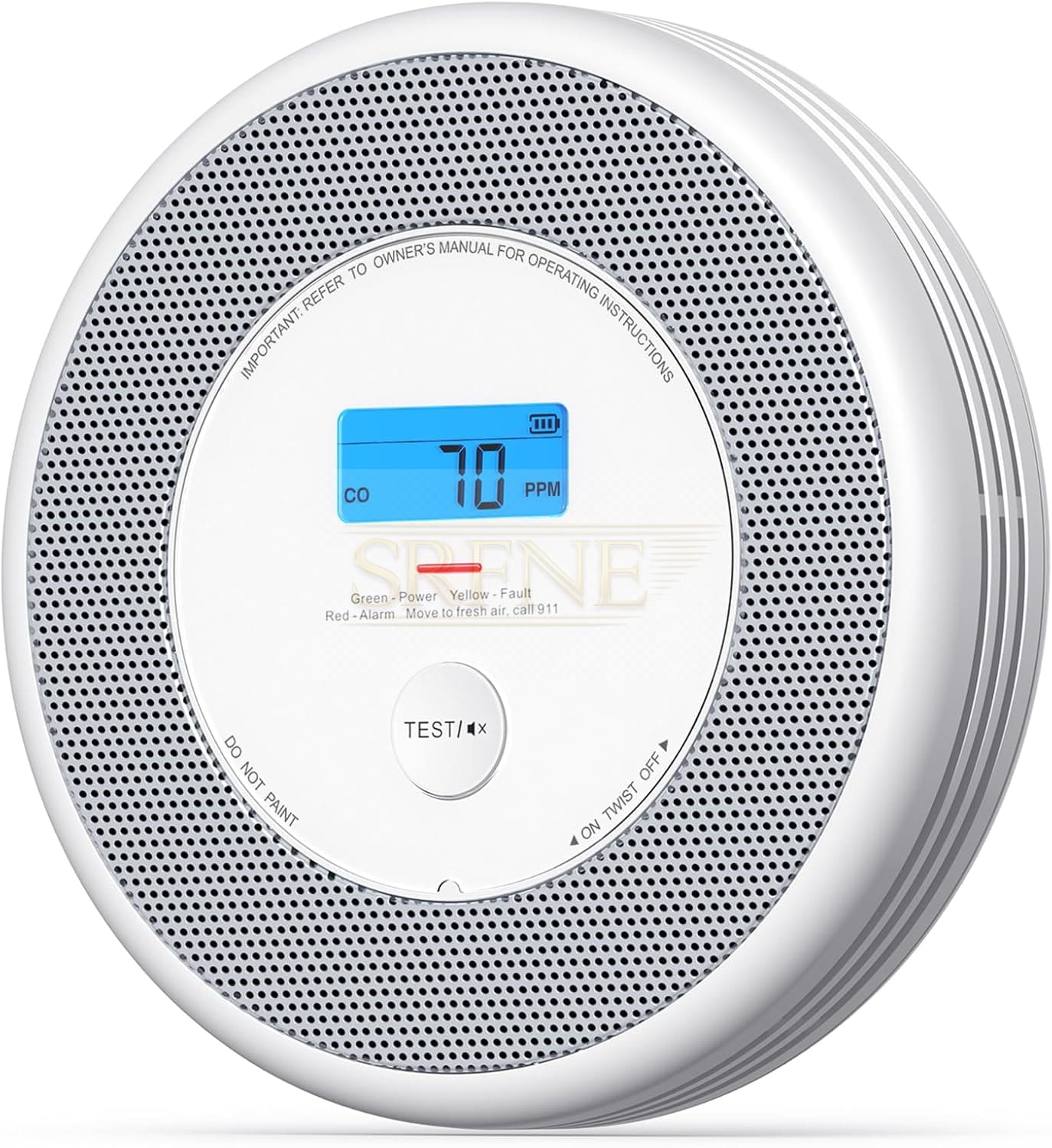 X-Sense XP0A-SR Smoke and Carbon Monoxide Detector with Voice Alert Function in French, Smoke and CO Detector with Replaceable Battery, XP0A-SR, Pack of 1