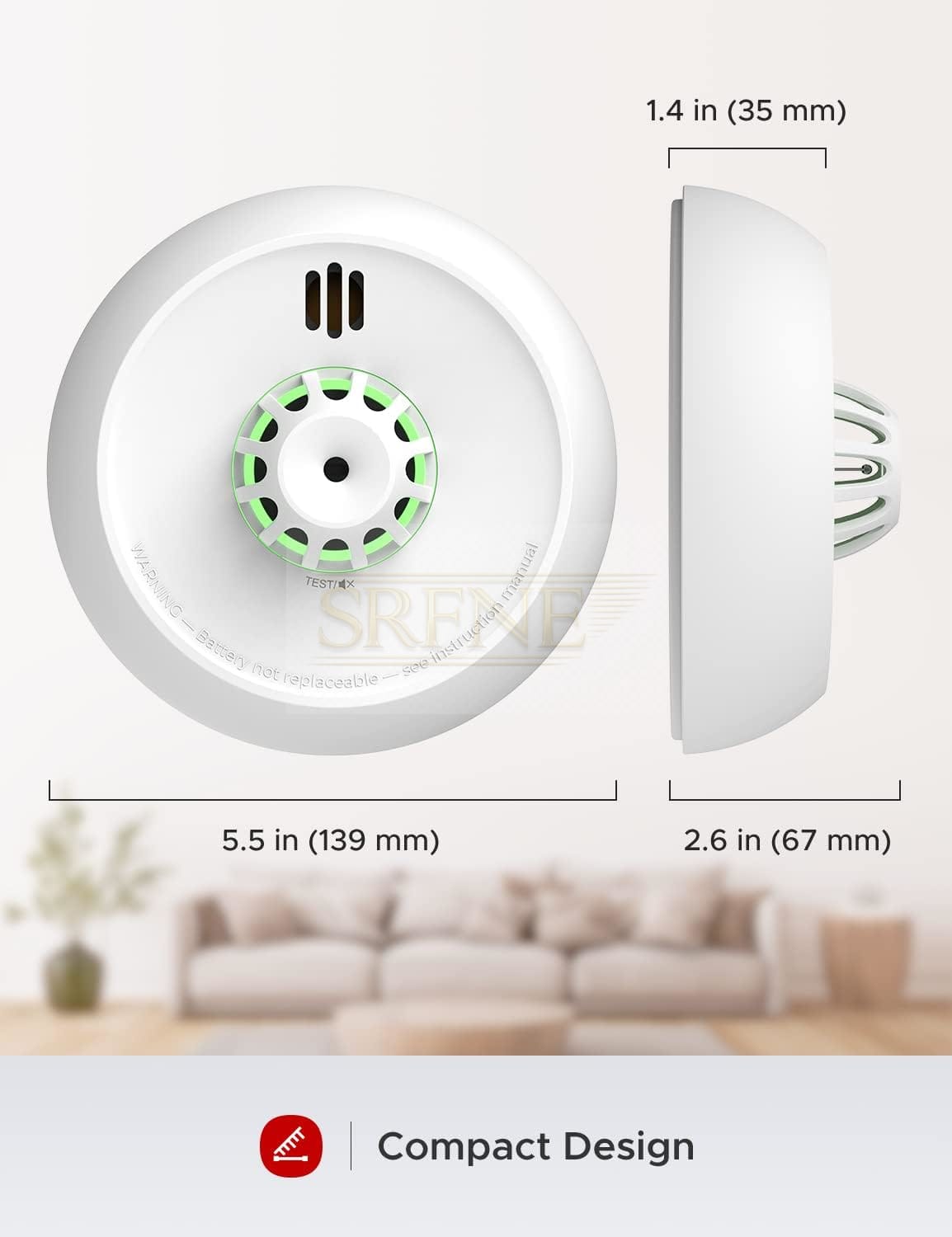X-Sense Wireless Interlinked Heat Alarm with 10-Year Sealed Battery and Easy Setup, Compliant with Scottish Law, Conforms to BS EN 5446, Interconnects with X-Sense Link+ Series Alarms, XH02-W, 1-Pack