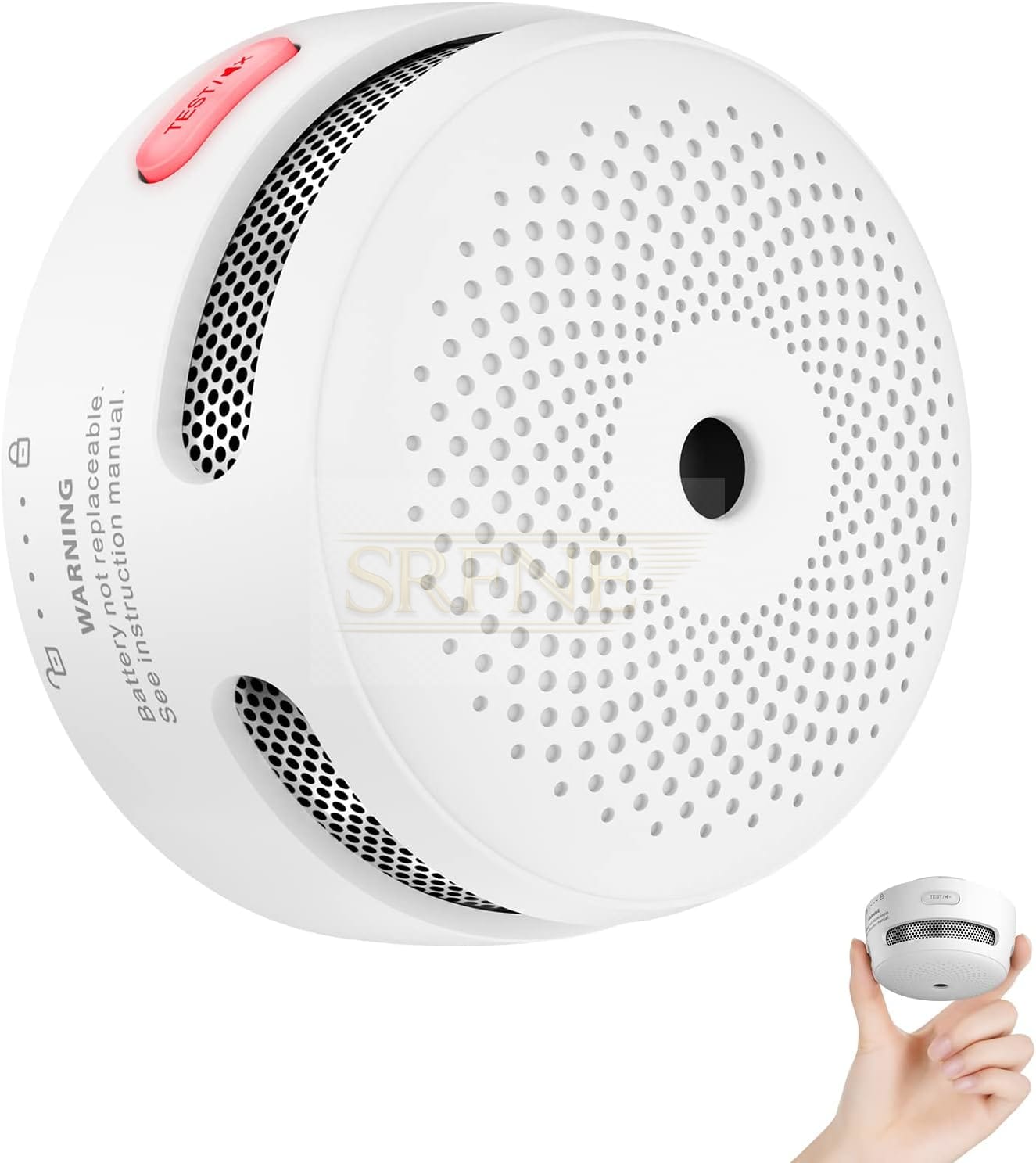 X-Sense Mini Smoke Detector with 10 Years Battery Life, Smoke Detector Complies with Standard EN 14604, Fire Detector with Photoelectric Sensor, XS01, Pack of 1