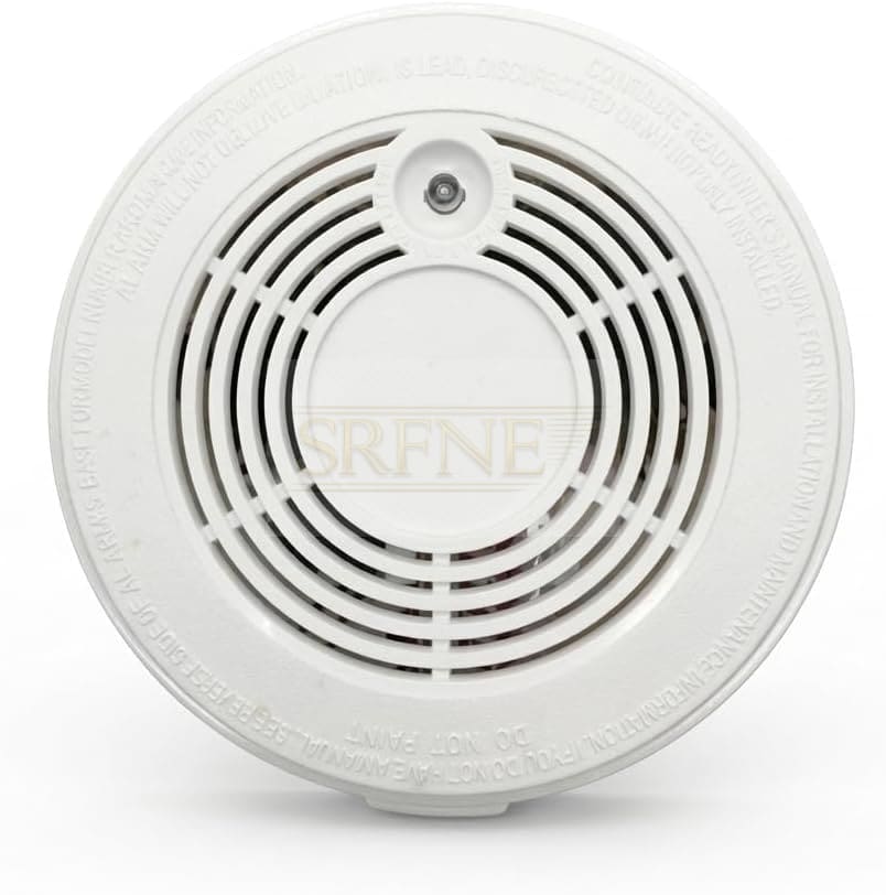 Safety-Line Smoke Detector, with battery, for home use and industrial use White