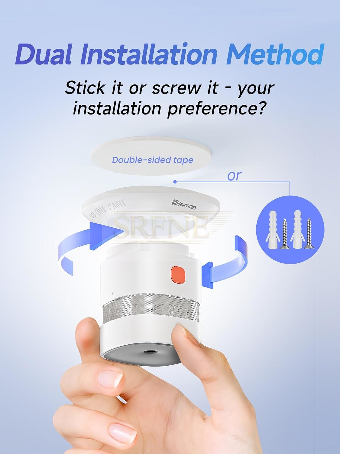Heiman Mini Smoke Detector, 10 Years Battery Life (Battery Included), Reddot Award, CE Certified, World Photoelectric Smoke Detector for HomeShopCompanySchool-hs1sa