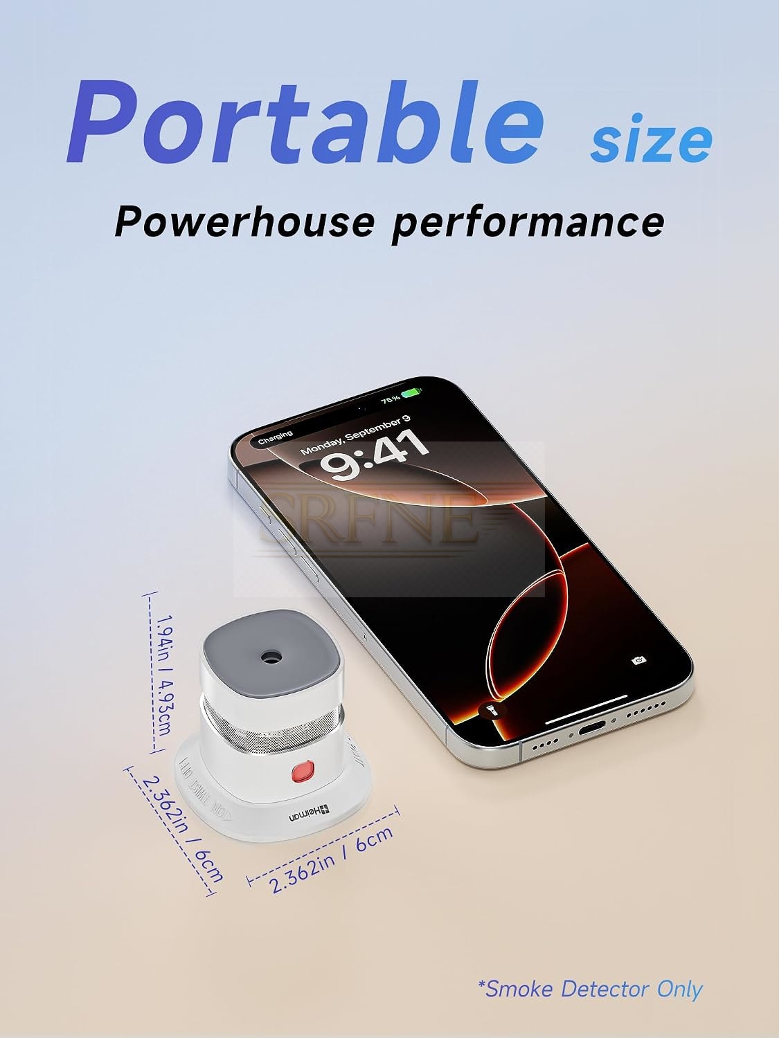 Heiman Mini Smoke Detector, 10 Years Battery Life (Battery Included), Reddot Award, CE Certified, World Photoelectric Smoke Detector for HomeShopCompanySchool-hs1sa